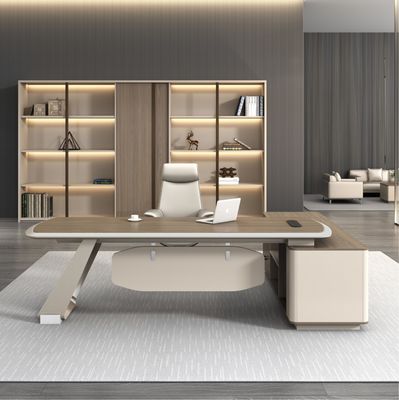 商用家具工場 カスタム ハイエンド モダンデザイン L形 ディレクター マンジャー CEO ボス デスク エグゼクティブ オフィス デスク