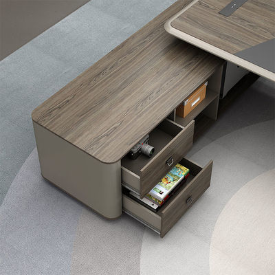 モダン L 形 ディレクター マンジャー CEO ボス オフィス 家具 ソリューション テーブルとチェア セット エグゼクティブ オフィス デスク