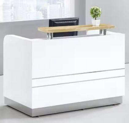モダン小売 木製 ブティック レセプション デスク 事務所 レジスタ カウンター 家具