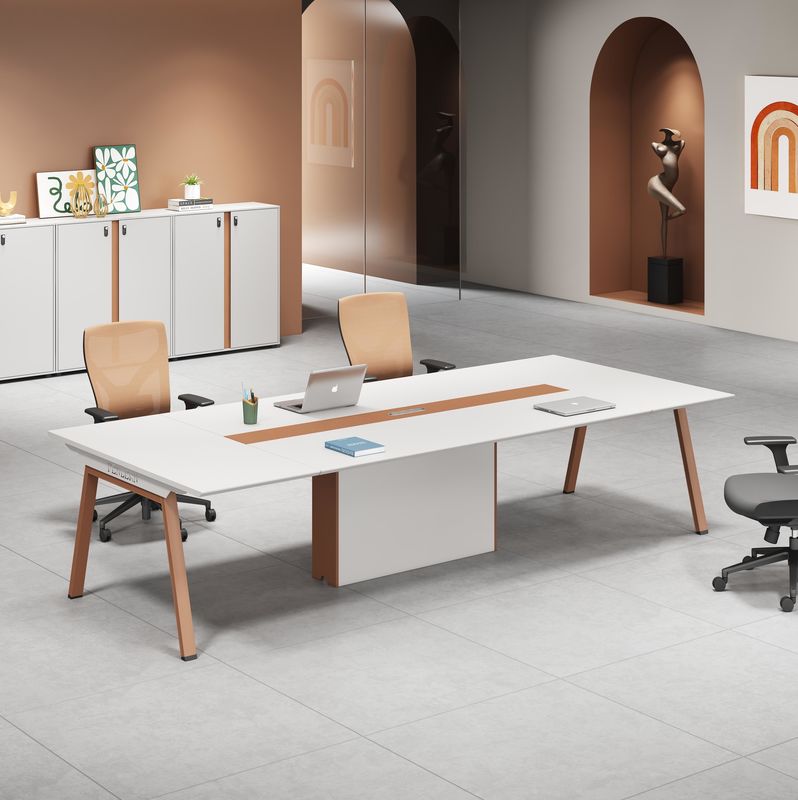 現代の木製のモジュール式オフィス家具 2人用テーブル 4人用クビック ワークステーション 管理者 スタッフ デスク